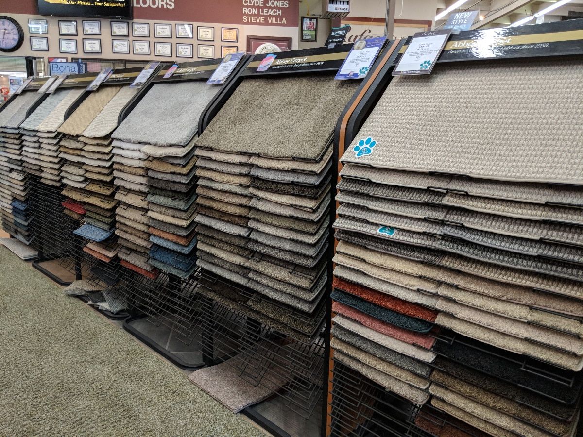 Rafael Floors Showroom carpet samples